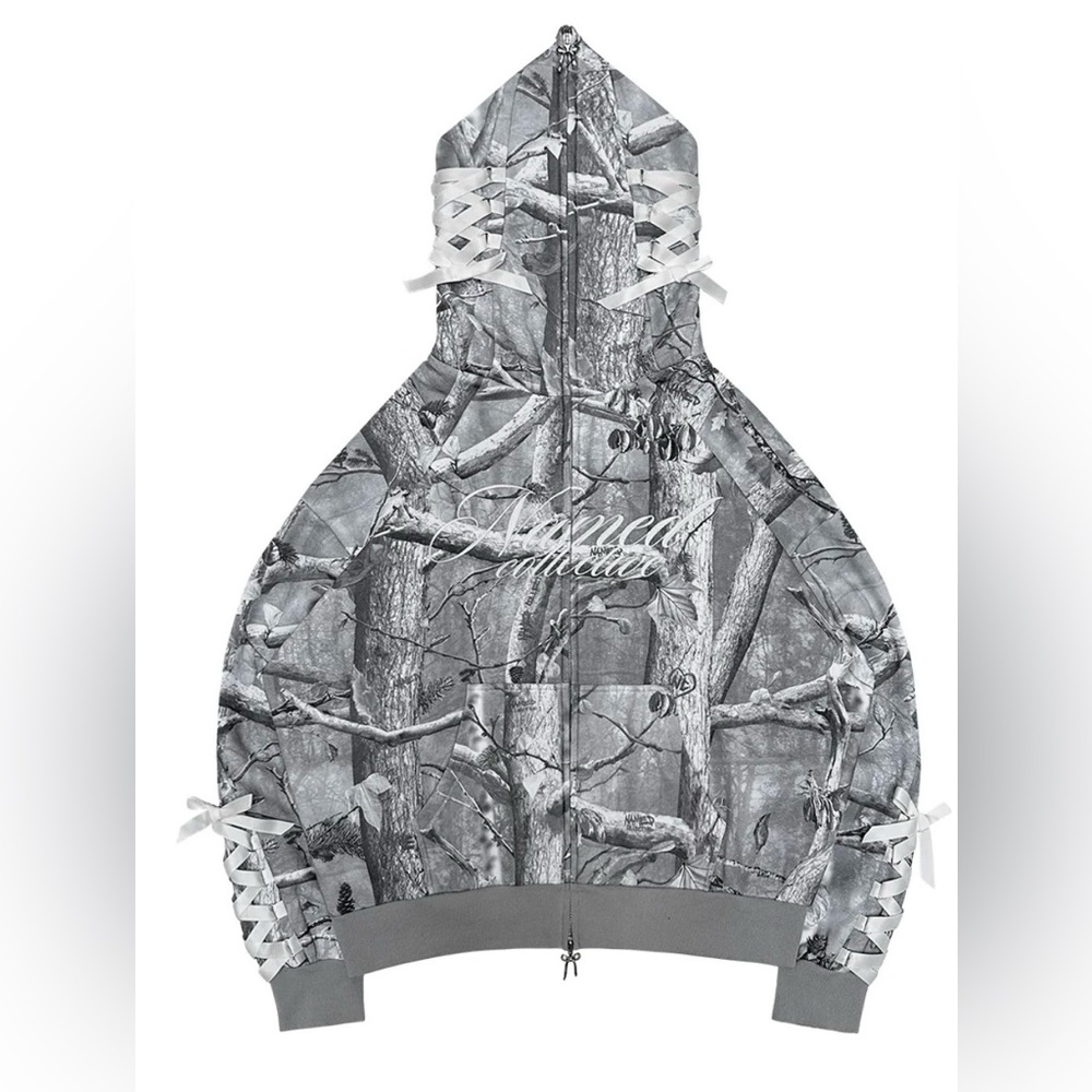 Women's Gray Camouflage Bomber Jacket